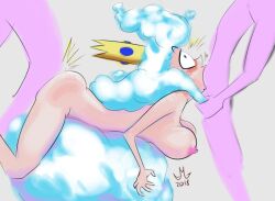 1girls 2018 2boys 2boys1girl big_breasts blowjob blue_eyes breasts crown double_penetration female hetero i_hate_fairyland male male/female mckraken nipples nude nude_female penetration queen queen_cloudia sex surprised villainess white_hair
