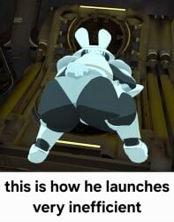alien alien_girl bent_forward bent_over caption captioned date full_armor helldivers helldivers_2 helmet illuminate_(helldivers) judgemental large_ass large_breasts meme_caption spaceship squid thicc_thighs vrchat vrchat_avatar white_armor