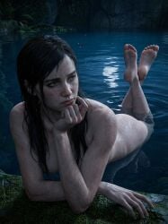1girls 3d ass ayannaa_01 barefoot bathing brown_hair ellie_(the_last_of_us) ellie_williams feet female female_focus female_only freckles lake lying lying_on_stomach medium_breasts naked naked_female nude nude_female outdoors outside realistic soles tagme the_last_of_us the_last_of_us_2 thighs toes water wet wet_body wet_hair wrinkled_feet wrinkled_soles