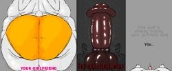 2boys anthro anthro_on_feral big_ass big_balls big_cock big_penis bunny canine cheating_girlfriend comparing comparing_penis cuckold enormous_cock fat_ass fat_butt fat_female female feral feral_penetrating girlfriend knot knotted_penis original_character overweight overweight_female panties pov rabbit shiny_skin simple_background small_penis small_penis_humiliation smeg_addict tagme text wolf