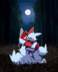 2025 4:5 absurd_res after_kiss anthro biped blush bodily_fluids claws collar detailed_background digital_drawing_(artwork) digital_media_(artwork) digitigrade drooling duo eye_contact fangs female female_on_top fluffy fluffy_tail forest fur generation_3_pokemon grass hands_on_shoulders hi_res hugging_during_sex intraspecies larger_anthro larger_male looking_at_another male male/female male_on_bottom moon multicolored_body multicolored_fur night nintendo on_bottom on_top open_mouth outline outside_sex penetration penile penile_penetration pizademokttero plant pokemon pokemon_(species) red_body red_eyes red_fur saliva saliva_on_tongue saliva_string scar sex side_view sitting size_difference sky slim slim_anthro slim_female slim_male smaller_anthro smaller_female sweat tail teeth tongue tongue_out tree two_tone_body two_tone_fur vaginal_penetration white_body white_fur white_outline zangoose