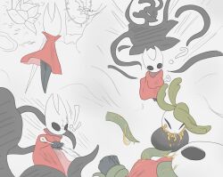 2girls bug bug_girl hollow_knight hollow_knight:_silksong hollow_knight_(franchise) hornet_(hollow_knight) imminent_sex low_oil nyleth plant plant_girl spider spider_girl team_cherry tentacle weapon yuri