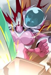 blood blood_splatter breast_milk_squirt death decapitated_head decapitation defeated_female defeated_villainess destroyed_pussy female_combatant female_death female_focus female_only female_victim female_villain ginger ginger_female gore gundam gundam_00 guro lactating lactating_nipples lactating_through_clothing lactation lactation_through_clothes lactation_without_stimulation large_breasts mecha mobile_suit_gundam nena_trinity pilot pilot_helmet pilot_suit ryona snuff villainess