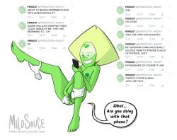 electronics female human live_tweeting male mildsauce multitasking pale_skin peridot_(steven_universe) phone steven_universe tweet twitter twitter_username vaginal_penetration