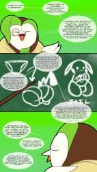 absurd_res arrow arrow_(symbol) ass ass_focus avian bird brown_body brown_fur bulge chalkboard crying dartrix ears_down explaining feathered_wings feathers generation_1_pokemon generation_7_pokemon handcuffs hi_res nintendo panties pikachu pointing_stick pokemon pokemon_(species) pokemon_mystery_dungeon_through_thicc_and_thin_(comic) professor_spruce_(tepigfan101) sad tail teacher teaching tears tepigfan101 text thick_thighs thighs white_body white_fur