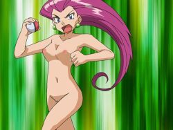 1girls breasts edit frame hairless_pussy ibispaintx jessie_(pokemon) nude nude_female pokemon pussy rikocausa