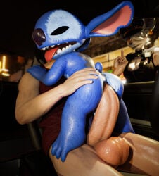 3d 3d_(artwork) adorable anal anal_penetration anal_sex big_cock big_penis blue_fur disney gay gay_anal gay_sex interspecies lilo_and_stitch officer_flint officer_flint_(foresttherotten) size_difference stitch stitch_(lilo_and_stitch) thedirtyant tounge_out warfare_flint you