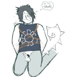 balls cock dick forsaken_(roblox) hands_behind_back hard_cock insane male on_knees penis penis_out pubic_hair roblox roblox_game robloxian self_upload short_hair solo_male sweat sweatdrop tagme tagme_(artist) tail tail_curled thought_bubble tied_up two_time