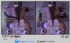 absurd_res after_sex anal ani_(animosus20) anthro ass big_butt big_penis bite bluesky_logo bodily_fluids brown_body brown_fur butt_grab controller cum cum_from_ass cum_in_ass cum_inside cum_on_penis dialogue doggy_style domestic_cat duo english_description english_text felid feline felis first_person_view foreskin from_behind_position fur furry gatinhoenfermeiro genital_fluids genitals hand_on_butt heart_eyes heart_symbol hi_res huge_butt love_handles lynx male male/male mammal penis pillow pillow_bite rear_view remote_control sex shaded signature slightly_chubby spots sweat text translated two_panel_image uncircumcised victor_(gatinhoenfermeiro) x_logo