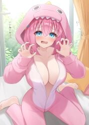 1girls blue_eyes blue_eyes_female blush blush_face blushing_at_viewer blushing_female bocchi_the_rock! breasts busty busty_female busty_girl busty_teen cleavage collarbone curvaceous curvaceous_body curvaceous_female curvaceous_figure curvaceous_hips curvaceous_teen curvy curvy_body curvy_female curvy_figure curvy_hips curvy_teen embarrassed embarrassed_expression embarrassed_female eyebrows_visible_through_hair feet female female_focus female_only fingernails fingers full_body gotou_hitori hair_between_eyes hair_ornament high_resolution high_school_student highres hoodie hourglass_figure indoor indoors large_breasts lean_figure long_hair looking_at_viewer midriff narrow_waist open_mouth parted_lips pijama pink_eyebrows pink_hair pink_hair_female school_girl shame shoulders sitting slender_body slender_waist slim_waist solo teen_girl teenage_girl teenage_tits teenager thighs toes tongue wide_hips young_female young_woman yukiunag1