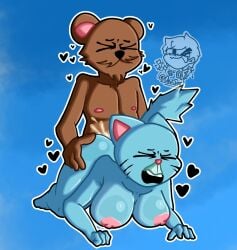 2025 3_toes 4_fingers ambiguous_penetration anthro anthro_on_anthro anthro_penetrated anthro_penetrating anthro_penetrating_anthro areola arm_support artist_logo artist_name ass bear bent_arm bent_leg big_areola big_breasts big_butt big_ears big_nipples biped black_eyebrows black_heart black_markings black_nose black_text blue_background blue_body blue_breasts blue_ears blue_fur blue_tail bodily_fluids breasts brown_body brown_ears brown_fur butt_grab canon_x_oc cartoon_network cheek_tuft chin_tuft closed_eyes collarbone cum cum_splatter digital_drawing_(artwork) digital_media_(artwork) doggy_style domestic_cat duo elderly elderly_anthro elderly_female eyebrows eyelashes facial_markings facial_tuft feet felid feline felis female female_penetrated fingers from_behind_position fur fur_tuft furry genital_fluids glistening glistening_body glistening_breasts glistening_butt glistening_fur glistening_legs glistening_thighs grabbing_from_behind hand_on_another's_butt hand_on_butt head_markings heart_symbol hearts_around_body hi_res huge_areola humanoid_hands interspecies leaning_on_elbow light_body light_fur logo long_eyelashes looking_pleasured male male/female male_penetrating male_penetrating_female mammal markings mary_senicourt mature_anthro mature_female messy_tail mouth_closed muzzle_(marking) nipples nude nude_anthro nude_female nude_male onixsea open_mouth outline penetration pink_areola pink_inner_ear pink_nipples pink_nose plantigrade plap pointy_ears prick_ears raised_tail round_ears sex simple_background snout sound_effects tail teeth text the_amazing_world_of_gumball thick_thighs three-quarter_view toes tuft whisker_markings white_markings white_outline