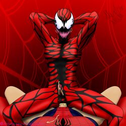 2boys ahsum_spy-d anal anal_insertion anal_sex anal_sex carnage_(marvel) cum_in_ass cum_inside cum_on_body gay gay_sex hands_behind_head humanoid male male/male male_only marvel marvel_comics penetration penis penis_in_ass red_body red_skin sex spider-man symbiote yaoi