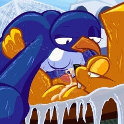2025 aliasing anthro ass beak blue_body blue_penis bodily_fluids breasts breath breathing colored_outline cum cum_on_body cum_on_penis detailed_background digital_media_(artwork) duo feet frottage furry gammackkk genital_fluids genitals glistening glistening_arms glistening_body glistening_butt glistening_eyes glistening_feet glistening_genitalia glistening_penis gradient_background gradient_sky half-closed_eyes ice icicle lagomorph leporid looking_pleasured male male/male mammal mario_(series) mario_bros mips moobs musk musk_clouds musky_armpit musky_penis narrowed_eyes nintendo overweight overweight_male penguin_(mario) penile penis penises_touching rabbit sex shaded simple_background sky smile snow super_mario_64 sweat sweaty_breasts sweaty_butt sweaty_ears sweaty_feet sweaty_genitalia sweaty_legs sweaty_thighs white_body yellow_body