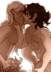 aizawa_shouta arm_hair beard_stubble body_hair boku_no_hero_academia cat_boy cat_ears cat_tail chest_hair eiffel_tower eraserhead erasermic femboy flaminggay french_kiss french_kissing hand_on_neck hand_on_throat hizashi_yamada implied_oral implied_penetration implied_sex kissing kissing_while_penetrating long_hair making_out monochrome my_hero_academia nipple_piercing oc original_character piercings present_mic rim_lighting shouta_aizawa stubble threesome yamada_hizashi