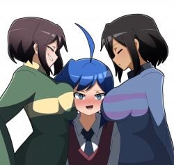 1boy 1boy2girls 2girls 2girls1boy animated animated animated animation animation_loop artist_self-insert between_breasts between_girls big_breasts blue_hair blue_sweater bouncing_breasts bouncy breasts_against_head breasts_on_head breasts_pressed_against_another breasts_pressed_against_partner brown_hair chara chara_(undertale) defenseless female_frisk female_on_femboy female_on_male femboy frisk frisk_(undertale) green_sweater helpless helpless_male hypnosis in_between nervous nervous_smile open_mouth red_eyes seduction seduction_techniques seductive seductive_eyes seductive_female seductive_gaze seductive_look seductive_smile squished_breasts squishing_breasts tits_bouncing tits_on_face vulnerable vulnerable_expression zukafu_shimoto zukafu_shimoto_(character)