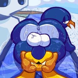 2025 aliasing anthro anus ass balls beak blue_body blue_penis blush blush_lines bodily_fluids breasts breath breathing bridge cloud colored_outline detailed_background digital_media_(artwork) duo eye_roll feet floor furry gammackkk genital_fluids genitals glistening glistening_anus glistening_arms glistening_body glistening_butt glistening_eyes glistening_feet glistening_genitalia glistening_penis glistening_thighs gradient_background gradient_sky half-closed_eyes ice icicle irrumatio lagomorph leporid looking_pleasured male male/male mammal mario_bros mips moobs musk musk_clouds musky_butt narrowed_eyes nintendo open_mouth open_smile oral overweight overweight_male penguin_(mario) penile penis penis_in_mouth perineum rabbit sex shaded simple_background sky smile snow super_mario_64 sweat sweaty_balls sweaty_breasts sweaty_butt sweaty_ears sweaty_feet sweaty_genitalia sweaty_head sweaty_legs sweaty_thighs throat_swabbing vein veiny_balls white_body yellow_body