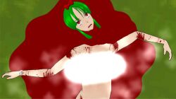 1girls 3d blood blood_on_body blood_on_breasts blood_stain blossomtea bow bracelet breasts censored completely_nude convenient_censoring death decapitation edited_image female gore grass green_hair grey_bracelet guro laying_on_grass mai_shishikusa masa_works_design nude oni_to_kitsune_no_hanashi red_bow red_eyes red_hair_bow self_upload solo spoilers steam_censor yandere_simulator