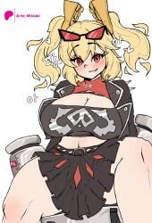 1girls artemitzuki_(artist) burnice_white female female_only female_solo skirt solo solo_female solo_only zeddarts zenless_zone_zero