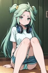 ai_generated cyan_eyes lucky_cyan panties to_be_hero_x
