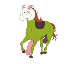 1boy 2_horns absurd_res alpha_channel animal_genitalia animal_penis deltarune deltarune_chapter_3 equid equine equine_genitalia equine_penis eyewear feral flat_colors genitals glasses hi_res horn horse horsei madd_modd male male_only mammal penis ralsei ralsei_with_white_fur saddle simple_background solo transparent_background undertale undertale_(series)