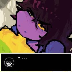 1boy 1girls animated anthro balls blowjob blowjob_only blush brown_hair bubble bully cheek_bulge clothed clothed_female clothed_female_nude_male clothed_sex cum cum_bubble cum_in_mouth cum_inside deepthroat deltarune deltarune_chapter_2 dialogue dinosaur_girl edit english_text eyes_rolling_back face_fucking faceless_male fellatio female green_clothing hi_res highres human human_on_anthro humanoid_penis interspecies kneeling_oral_position kris_(deltarune) larger_female looking_at_partner looking_up male messy_hair mp4 music no_pants on_knees penis pixel_art purple_body purple_hair reptile reptile_humanoid saliva saliva_bubble saliva_drip saliva_on_penis scalie shirt_only size_difference sloppy sloppy_blowjob smaller_male smile smirk smug_face smug_grin sound sound_edit sound_effects straight susie_(deltarune) sweater tagme talking teasing text text_box undertale undertale_(series) video yellow_body yellow_eyes yosnsfw