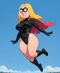 1girls 20th_century_studios ai ai_generated american_dad cameltoe cartoon cosplay crossover crossover_cosplay dc disney female francine_smith leotard sexfightfun solo supergirl supergirl_(cosplay) superhero superheroine superman_(series) thicc