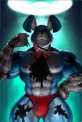 1boy 1furry 6_pack abs analog_horror animatronic animatronic_male anthro anthro_male anthro_only anthrofied barely_clothed blue_body blue_fur bon_(the_walten_files) bow_tie bowtie buff bulge bulge_through_clothing bulge_under_clothes bunny cafeaubandage clothes clothing damaged digital_drawing_(artwork) digital_media_(artwork) floppy_ears fur fur_tuft furry furry_male furry_male_only furry_only hole_in_chest jpeg lagomorph looking_at_viewer looking_at_you looking_down_at_viewer male male_nipples male_only masculine masculine_male metal_arms muscles muscular muscular_anthro muscular_male nipples no-human no_human no_humans no_visible_genitalia only_male pecs purple_eyes purple_eyes_male questionable rabbit red_bow_tie red_bowtie red_speedo red_thong six_pack six_pack_abs solo solo_furry solo_male speedo standing the_walten_files thong white_fur withered