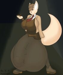 2d aggressive_retsuko aggretsuko anthro balls bardicdragoon big_balls big_breasts big_penis breasts bulge canid canine clothed clothing detective detective_hat detective_outfit fennec fenneko fox furry furry_futa furry_intersex furry_only futanari genitals huge_balls huge_breasts huge_cock humanoid_genitalia hyper hyper_balls hyper_genitalia hyper_penis intersex magnifying_glass mammal oversized_balls penis sanrio smooth_fur solo