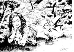 1girls ass big_ass character_request dc_comics doom_patrol female female_focus giantess larger_female macro rene_micheletti size_difference solo_focus tagme tagme_(character) traditional_media_(artwork)