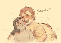 bara bear beard_stubble big_boy body_hair buff bulge butcher cannibal dominant_male evil_grin evil_smile flexing_bicep gay_male gloves hairy_armpits hairy_chest licking licking_cheek looking_at_viewer male male_only mark(timinxiz_) mark_the_butcher markus(timinxiz_) markus_the_butch muscular muscular_male musk_clouds musky nervous original_character pansexual_male scars selfship size_difference size_fetish size_kink size_play switch teasing timinxiz_ tongue_out villain y/n
