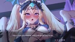 1boy 1boy1girl 1girls animated areolae blonde_hair blush breasts breasts_out clothed corset cum cum_in_pussy cum_inside daigneux dominant_female dripping dripping_cum feet female_focus femdom fishnet fishnet_clothing fishnets game_cg head_wings headwear legs_held_open live2d long_hair longer_than_30_seconds longer_than_6_minutes longer_than_one_minute malesub nipples penetration penis penis_in_pussy possessive possessive_female punishment punishment_sex purple_eyes pussy revealing_clothes solo_focus sound spread_legs submissive_male tagme the_arrogant_kaiju_princess_and_the_detective_servant thighs twintails vaginal_penetration vaginal_penetration video voice_acted
