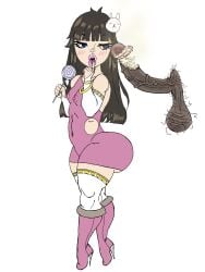 about_to_do_blowjob big_ass big_butt big_penis blue_eyes boots brat bratty brown_hair brown_penis bubble_ass bubble_butt dumptruck_ass expensive finger_on_lip flat_chest hair_on_balls hairy_balls hard_nipples hidden_sex high_heels homeless_male inminent_blowjob inminent_sex long_hair long_penis nipples_visible_through_clothing no_panties older_male original_artwork original_character out_of_frame pink_boots pink_dress puffy_lips rich_girl sexually_suggestive sexy sexy_pose shortstack slutty_dress slutty_pose small_breasts smegma stray_pubic_hair sugestive_pose teasing thick_ass thick_thighs touching_lip ugly_bastard white_background younger_female