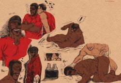 atrocedie blush dark-skinned_male dark_skin demoman demoman_(team_fortress_2) fangs fingering fingering_ass muscular_male nude pleasure_face scout_(team_fortress_2) shy team_fortress_2 yaoi
