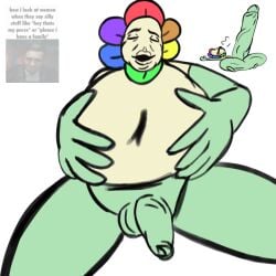 belly chubby_male dandy's_world dandy_(dandy's_world) fat foreskin hyper_penis jxci meme meme_reference nikocado_avocado penis pose self_upload shitpost yes_its_nivokadoorehateverheiscalled