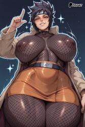 1girls ai_generated black_hair black_hair_female brown_eyes brown_eyes_female cameltoe cleavage curvy erect_nipples female gigantic_breasts huge_areolae huge_ass mitarashi_anko nai_diffusion naruto naruto_(series) naruto_shippuden puffy_nipples realistic short_hair short_hair_female stable_diffusion thick_lips voluptuous wide_hips yashugai