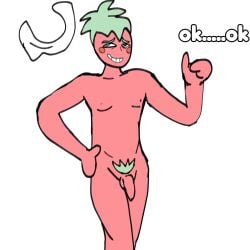 dandy's_world images_before_disaster jxci naked scarf self_upload sprout_(dandy's_world) text