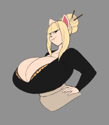 artjwink big_breasts breasts cleavage female furry grace_(jwinkz) huge_breasts jwinkz tagme thick_thighs wide_hips