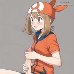 ai_generated cum cum_explosion cumshot futa_focus futa_solo futanari handjob intersex jerking jerkingoff masturbation may may_(pokemon) no_sound penis pokemon semen solo solo_futa tagme video