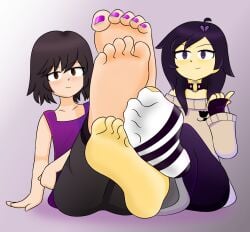 2boys cute cute_femboy cute_male deleted_image dgf100 feet femboy foot_fetish foot_focus footsie footsies hole_in_sock male_foot_fetish oc original_character purple_nail_polish purple_nails resting smooth_foot smooth_skin sock softcore toes trap