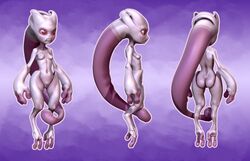 3d ass breasts digitigrade female furry mega_evolution mega_mewtwo_y mewtwo nintendo no_humans pokemon pokemon_(species) pokephilia pussy red_eyes slocik small_breasts solo video_games what wide_hips