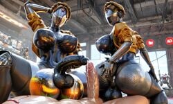 ai_generated atomic_heart cum futanari the_twins_(atomic_heart)