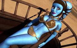 1girls 2012 3d aayla_secura alien armlet bikini blue_skin breasts cleavage clone_wars eyeliner eyeshadow female female_only hourglass_figure jedi jedi_master jedi_padawan kondaspeter large_breasts lekku lipstick makeup metal_bikini navel slave_bikini star_wars tatooine twi'lek voluptuous