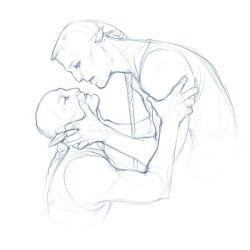 2boys avatar avatar:_the_way_of_water bald biceps buzz_cut caressing_face gay gazing holding_arms holding_head male male/male muscular_male nude parted_lips pointed_ears romantic saliva saliva_string saliva_trail somewhat_wholesome staring_at_another white_background