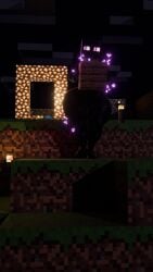 1girls enderman enderwoman female glowing_eyes minecraft solo solo_female tall_female video_games wicked_guy_