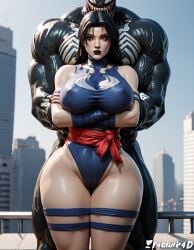 1boy 1boy1girl 1girls ai_generated asian asian_female ass big_ass big_breasts big_thighs black_hair curvaceous curvy curvy_body curvy_female curvy_figure daddy dark-skinned_male dark_skin dominant_male fat_ass huge_ass huge_breasts light-skinned_female light_skin marvel marvel_comics marvel_rivals massive_ass massive_breasts mlkx3d psylocke psylocke_(marvel_rivals) purple_outfit sai_(marvel) serious_face spider-man_(series) submissive_female superheroine supervillain tongue tongue_out vengeance_psylocke venom venom_(marvel) venom_(marvel_rivals) villain x-men