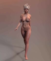 1girls 3d 3dmilieu animated areolae bouncing_breasts breasts daz3d erect_nipples female female_only huge_breasts iray large_areolae nipples nude pussy realistic walk_cycle walking wide_hips