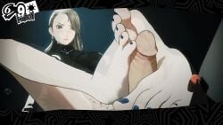 3d accurate_art_style animated dialogue feet foot_fetish footjob gray_hair interrogation megami_tensei megami_tensei_persona partially_clothed persona persona_5 sae_niijima soles switchlaid tagme toes video