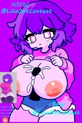 big_breasts big_breasts boobjob cum_in_body cum_in_breasts ejac ejaculation_between_breasts female ichigo_inoue_(sunrisenew) liliaoutcontext paizuri penis_between_breasts pink_eyes pink_sweater purple_hair short short_hair shorts sunrisenew thick_thighs thigh_highs thighs twitter twitter_user_oc twitter_username