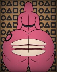 ass ass_focus big_ass bubble_butt circle_(squid_game) doopie doopkaboom_(artist) exposed_ass faggot gay huge_ass huge_butt pink_guard ripped_clothing solo squid_game tagme torn_clothes torn_clothing