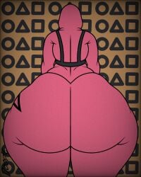 ass ass_focus big_ass bubble_butt doopie doopkaboom_(artist) faggot fat_ass gay huge_ass massive_ass phat_ass pink_guard solo squid_game tagme triangle_(squid_game)